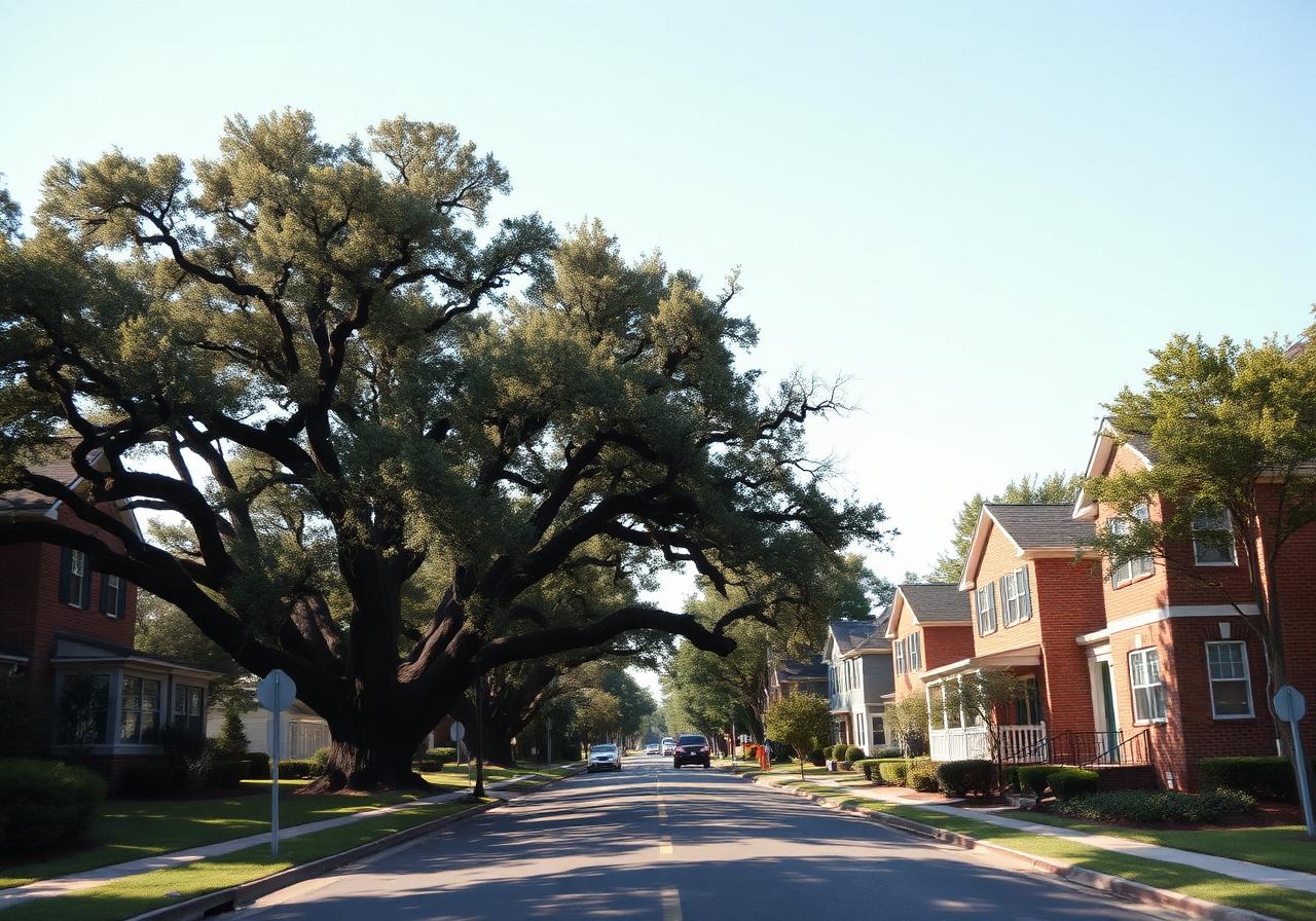 Residential neighborhood in Macon, Georgia served by Bright Path Electric LLC.