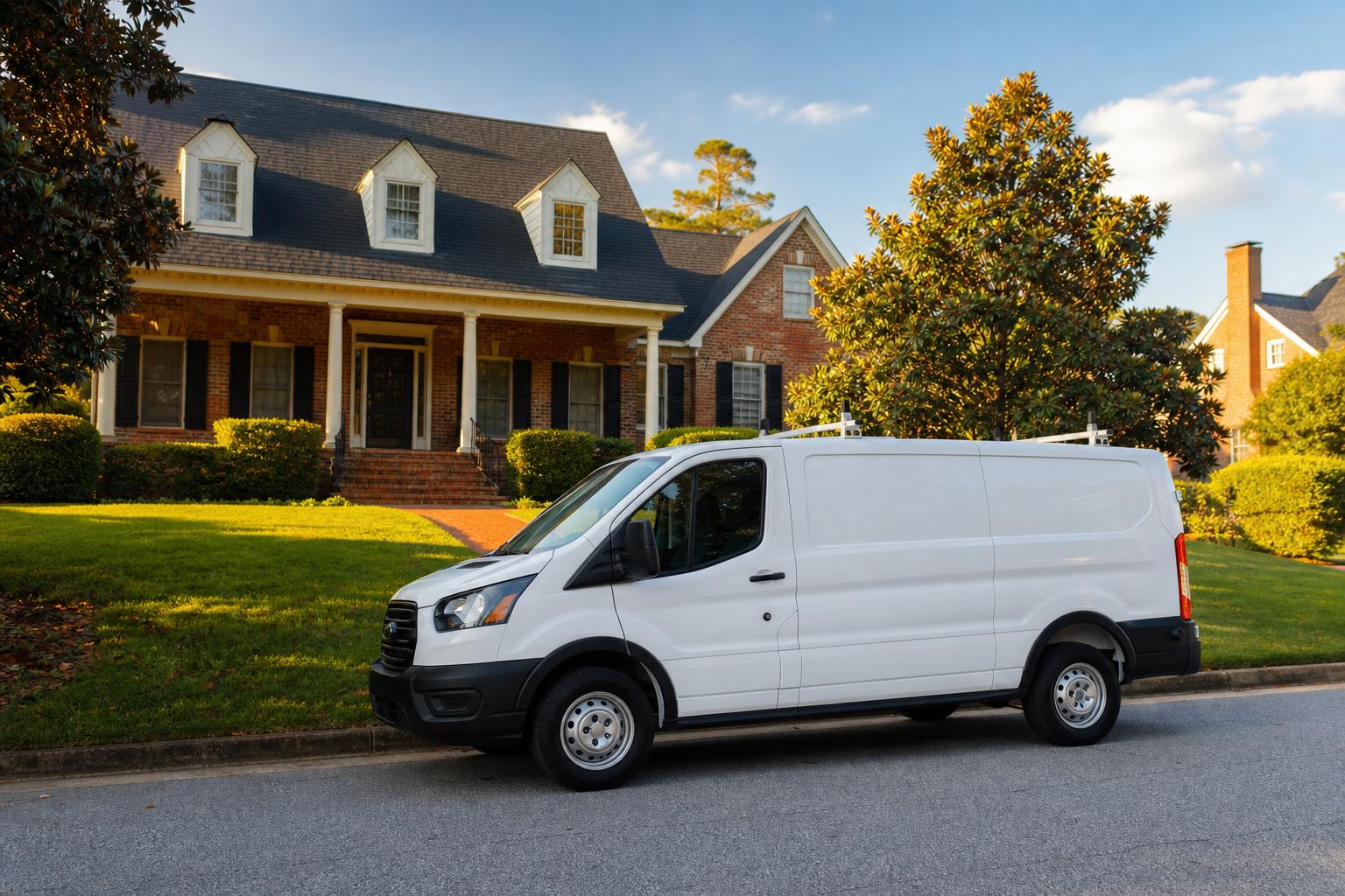 Bright Path Electric LLC service van parked outside a residential home in Macon, GA.